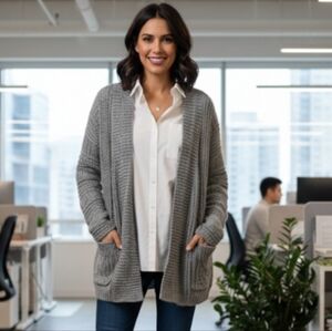 Grey Sweater Cardigan